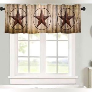 Western Texas Star Curtain Valence